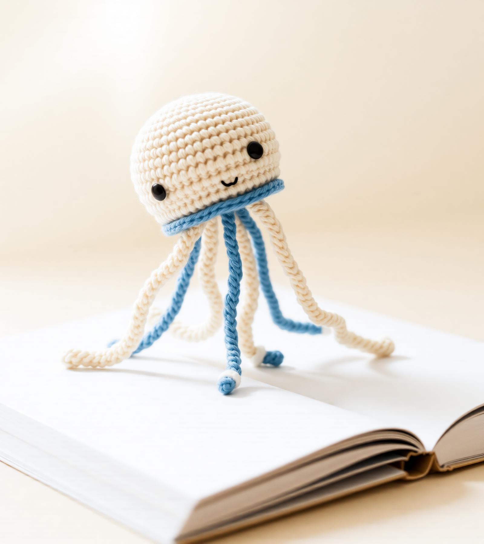 Handcrafted crochet jellyfish